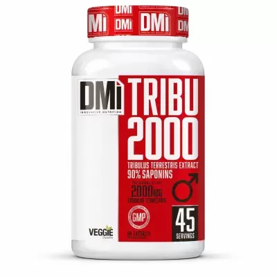 Suplemento alimentar TRIBU 2000 DMi em frasco branco com tampa vermelha