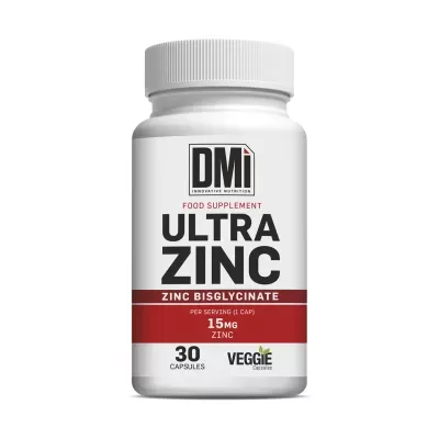 Frasco de suplemento alimentar Ultra Zinc da marca DMi