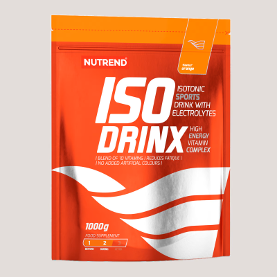 Embalagem de suplemento ISO DRINX sabor laranja