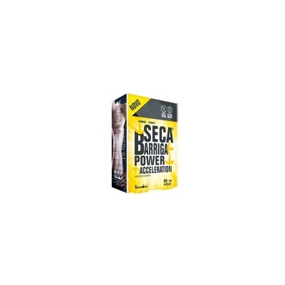 Caixa de suplemento SECA BARRIGA POWER ACCELERATION com cores preto, amarelo e branco