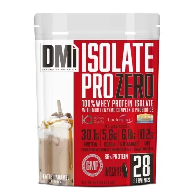Embalagem de suplemento Isolate Pro Zero sabor Latte Caramel