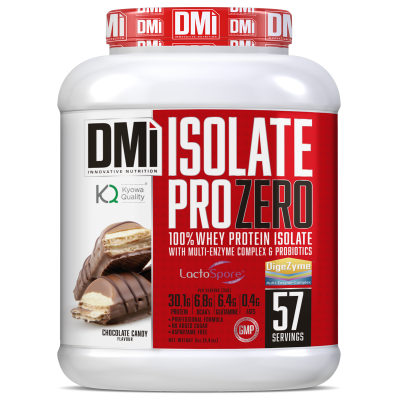 Recipiente de suplemento proteico Isolate Pro Zero sabor chocolate
