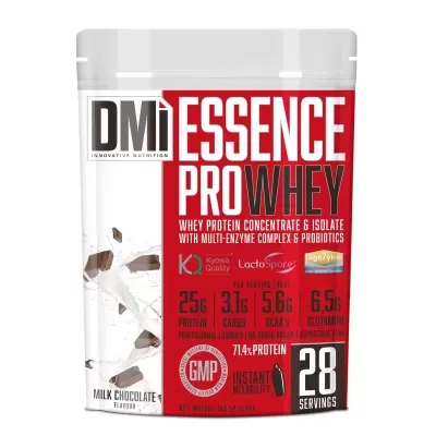 Embalagem do suplemento Essence Pro Whey chocolate em pó