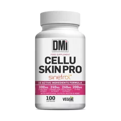 frasco branco de suplemento CELLU SKIN PRO DMi com selo sinetrol
