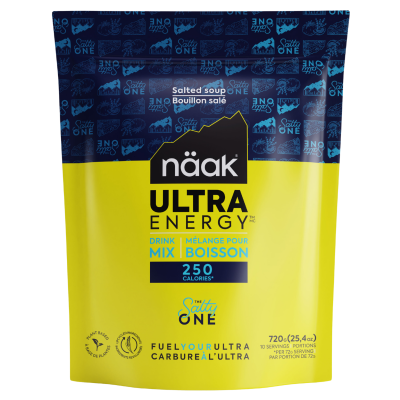 Embalagem de bebida energética em pó näak ULTRA ENERGY sabor sopa salgada