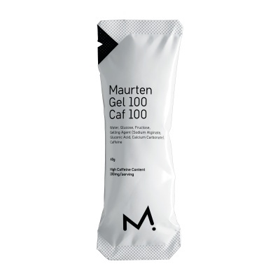 Pouch branca e preta de gel alimentar Maurten Gel 100 Caf 100