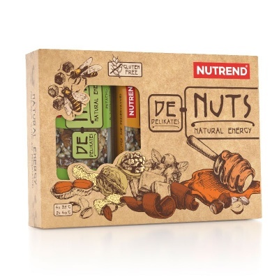 Caixa de barras de frutos secos DE NUTS Natural Energy da Nutrend