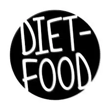 Logótipo preto com texto branco DIET-FOOD