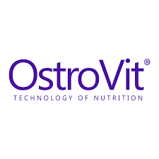 Logótipo OstroVit com texto 'TECHNOLOGY OF NUTRITION' em roxo