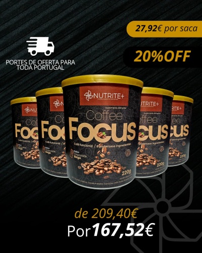 Latas de café Focus NUTRITE+ com desconto e portes grátis