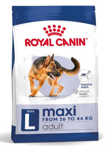 Royal Canin Maxi Adult Cães Adultos de Raça Grande Pacote de ração para cães Royal Canin Maxi Adulto tamanho L