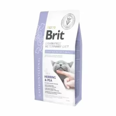 Saco de ração para gatos Brit Grain Free Veterinary Diet Gastointestinal, sabor Herring & Pea