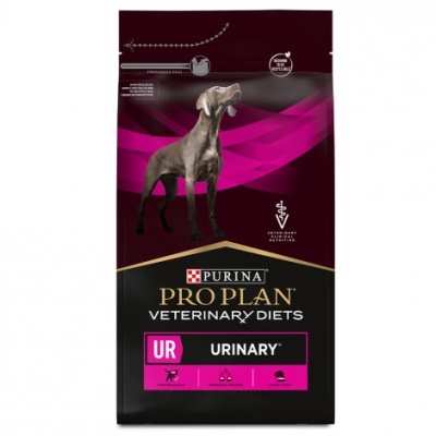 Saco de ração para cães PURINA PRO PLAN VETERINARY DIETS URINARY preto e vermelho