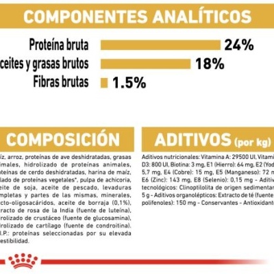 Rótulo com informações nutricionais e composição de alimento em espanhol