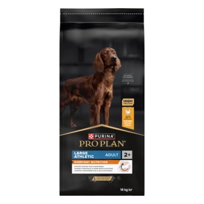 Pacote preto de ração para cães PURINA PRO PLAN Large Athletic Adult 2+