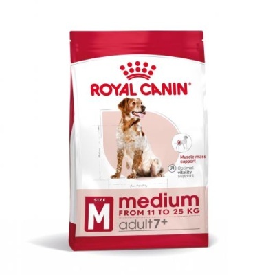 Embalagem de ração Royal Canin para cães adultos tamanho médio