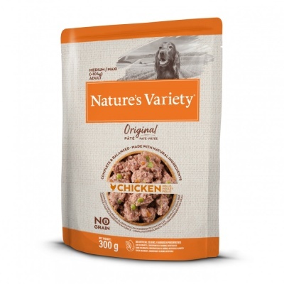 Pacote de comida húmida para cães Nature's Variety Original sabor frango 300 g