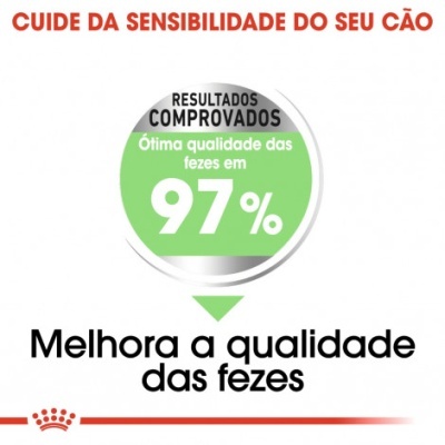 Texto promocional em português sobre qualidade das fezes em cães