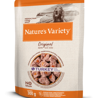 Embalagem de comida húmida para cão Nature's Variety sabor Peru 300 g