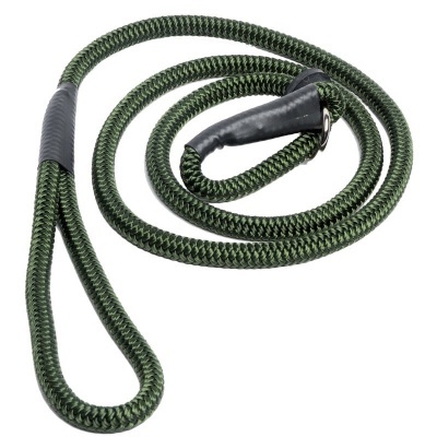 Corda verde entrelaçada com alça e revestimento plástico preto