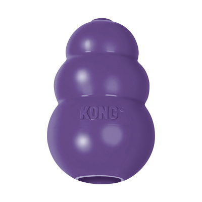 Brinquedo para cães KONG roxo de borracha com forma de três esferas