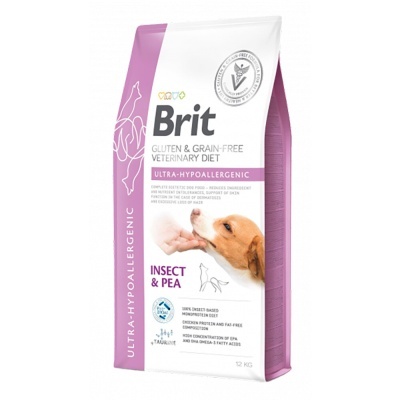Saco de ração para cães Brit Ultra-Hypoallergenic Insect & Pea 12 kg
