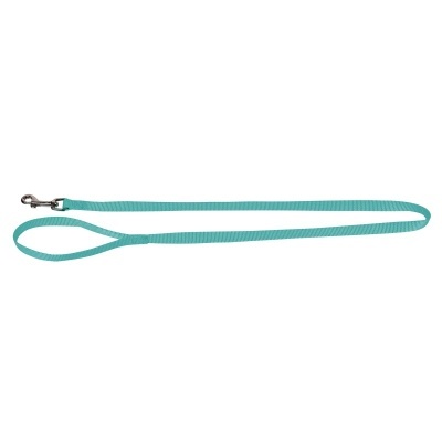 Trela para cão azul turquesa com fecho metálico