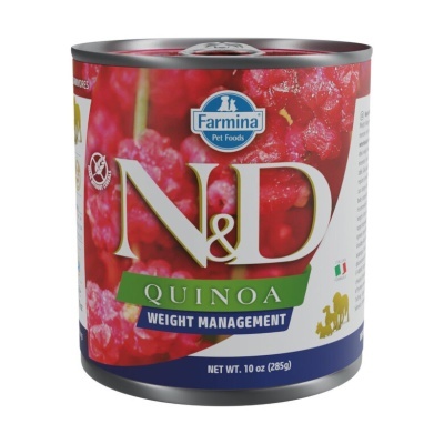 Lata de comida para animais Farmina N&D Quinoa Weight Management 285g