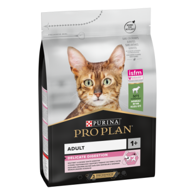 Embalagem de ração para gatos Purina Pro Plan Adult Delicate Digestion