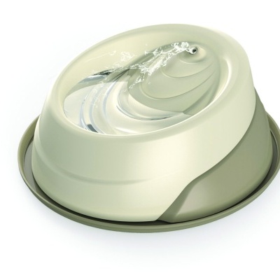 comedouro ou bebedouro branco e cinza para animais