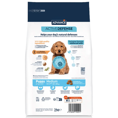 Saco de ração Advance Active Defense para cachorros de porte médio