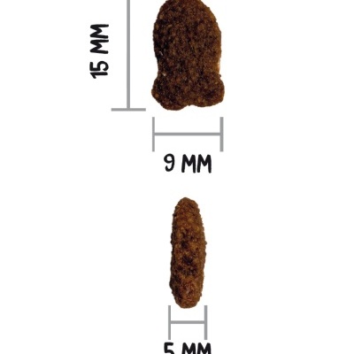 Produto castanho escuro com textura rugosa e dimensões indicadas