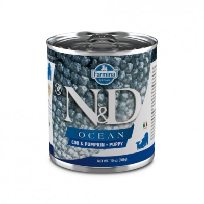 Lata de alimento para cães Farmina N&D Ocean Cod & Pumpkin Puppy