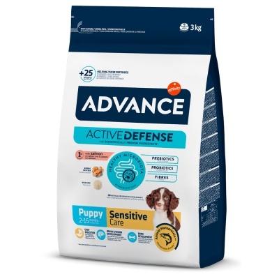 Saco de ração para cachorros Advance Active Defense Puppy Sensitive Care 3 kg
