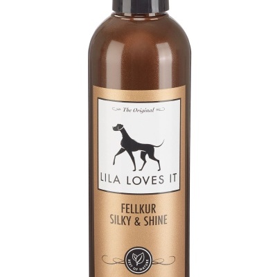 Frasco de produto para cuidados caninos LILA LOVES IT