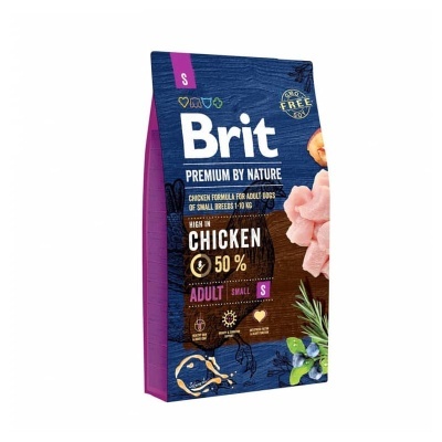 Embalagem de ração para cães Brit Premium By Nature sabor frango