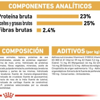 Etiqueta com componentes analíticos, composição e aditivos de produto alimentar