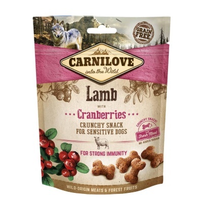 Embalagem de snack para cães cordeiro com cranberries Carnilove