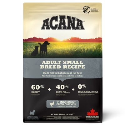 Embalagem de ração ACANA Adult Small Breed Recipe para cães pequenas raças
