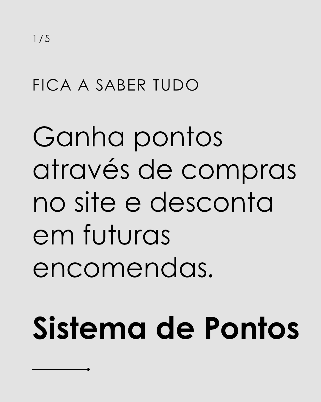 Texto sobre sistema de pontos para compras online em fundo cinzento