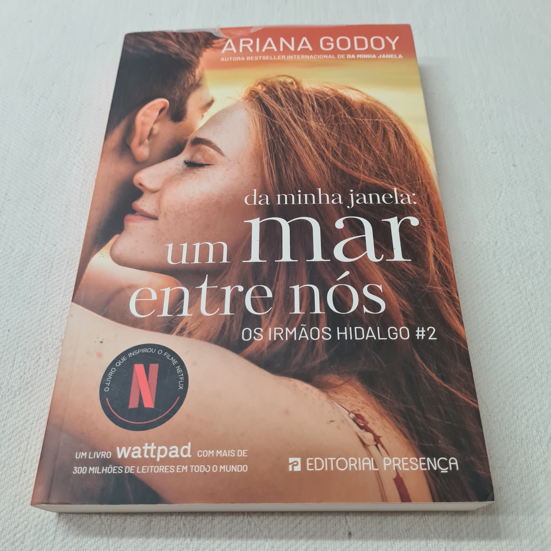 Ariana Godoy - Da Minha Janela: Um Mar Entre Nós - Os Irmãos Hidalgo #2 Capa do livro 'da minha janela: um mar entre nós' de Ariana Godoy com imagem de casal abraçado