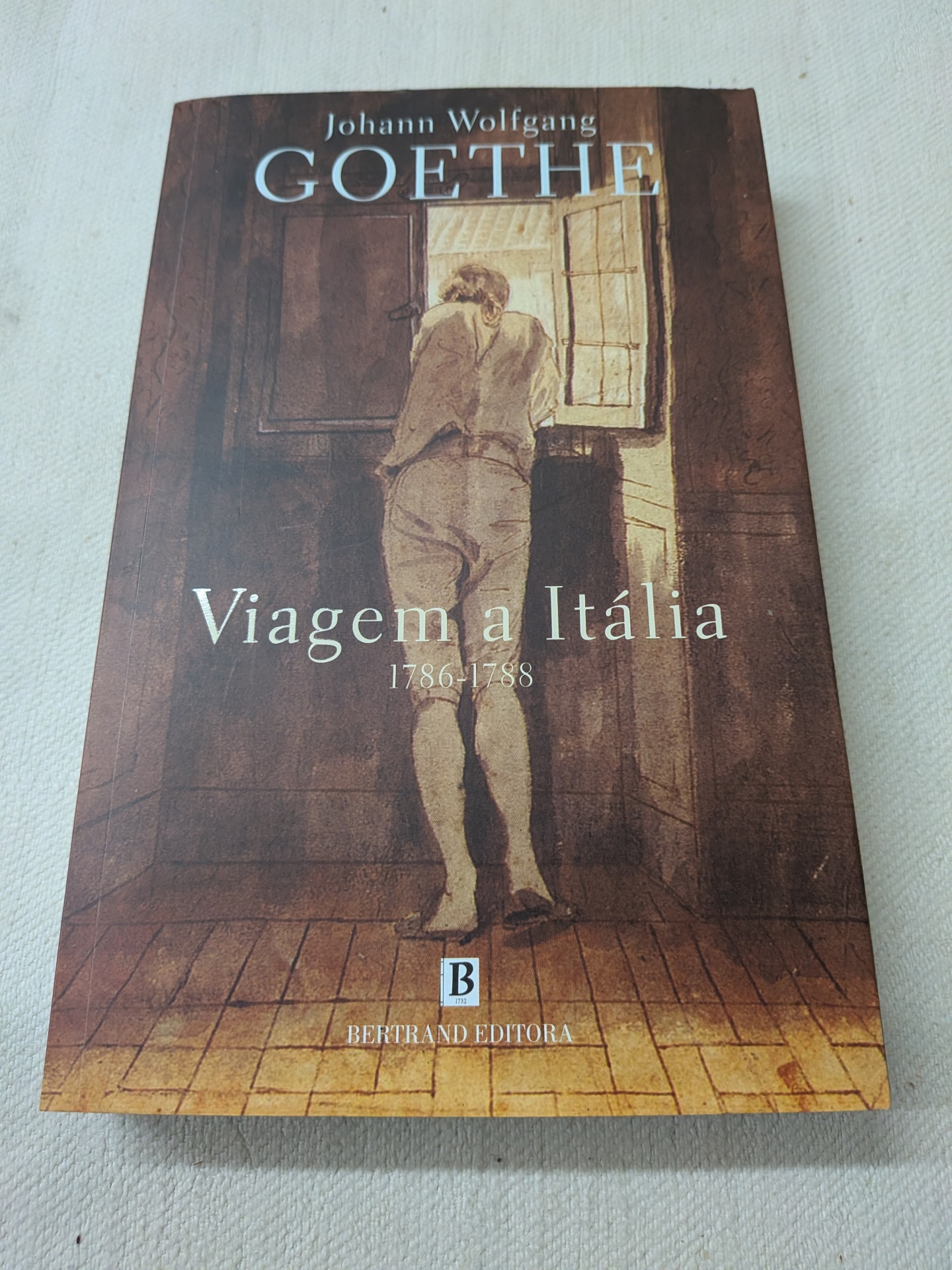 Johann Wolfgang Goethe - Viagem a Itália 1786-1788 Capa do livro Viagem a Itália com figura humana na janela