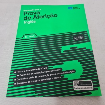 Livro verde de preparação para prova de aferição em inglês para 5.º ano