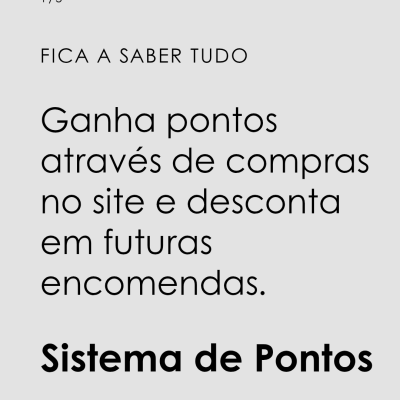 Texto sobre sistema de pontos para compras online em fundo cinzento