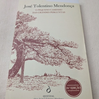 Capa de livro com ilustração de árvore e texto em castanho claro.