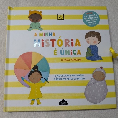 Capa de livro infantil colorida com título e ilustrações de crianças