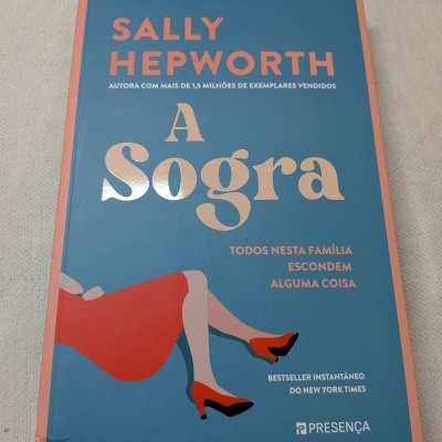 Capa de livro em azul e cor de rosa com ilustração de pernas femininas e texto em português.