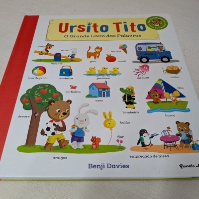 Capa do livro infantil Ursito Tito com ilustrações coloridas e texto em português.