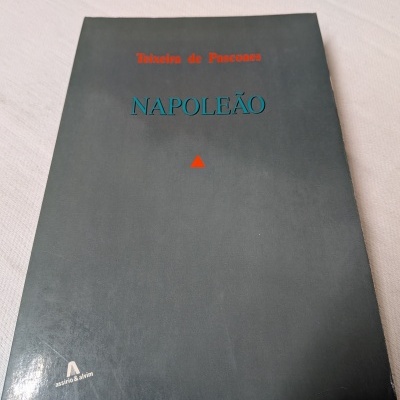 Capa de livro preta com título Napoleão e autor Teixeira de Pascoaes