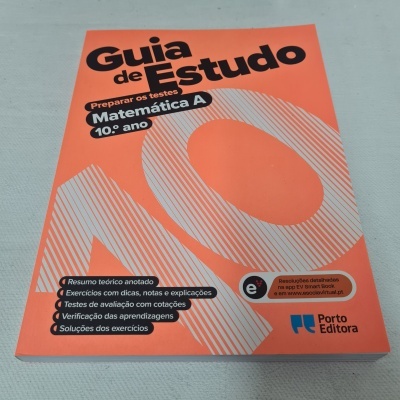 Livro Guia de Estudo Matemática A 10.º ano da Porto Editora